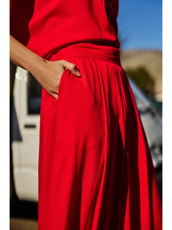 Moodo Damen Loose Fit Hosen Moodo - Rot