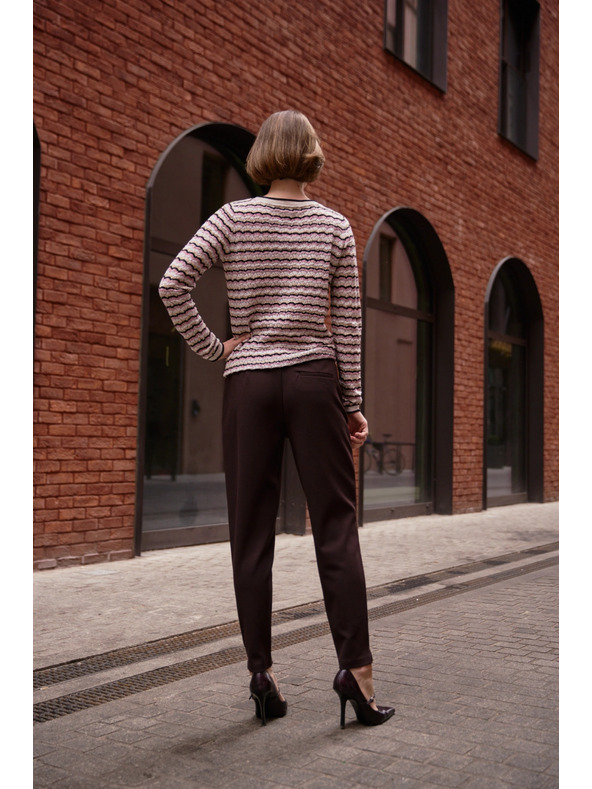 Moodo Braune Cropped Hosen Moodo