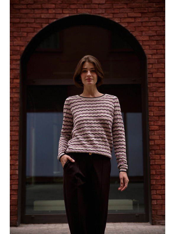 Moodo Braune Cropped Hosen Moodo