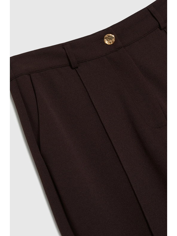 Moodo Braune Cropped Hosen Moodo