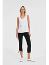 Moodo Schwarze Damen 3/4 Leggings mit Bindung