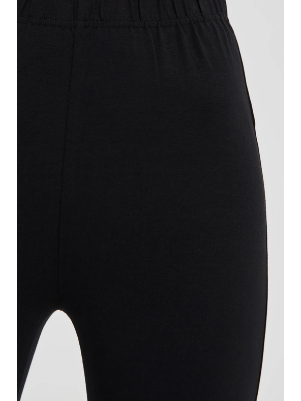 Moodo Schwarze Damen 3/4 Leggings mit Bindung