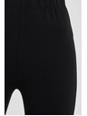 Moodo Schwarze Damen 3/4 Leggings mit Bindung