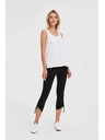 Moodo Schwarze Damen 3/4 Leggings mit Bindung
