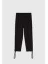 Moodo Schwarze Damen 3/4 Leggings mit Bindung