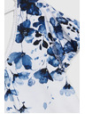 Moodo Weiße Bluse mit blauen Blumen