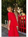 Moodo Rote lockere Bluse