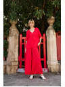 Moodo Rote lockere Bluse