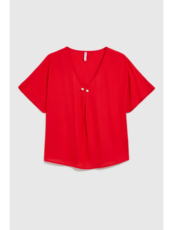 Moodo Rote lockere Bluse