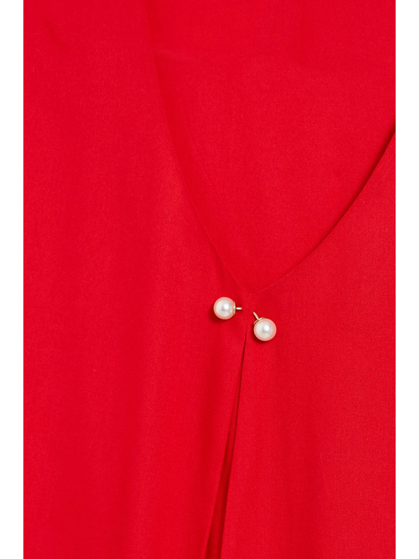 Moodo Rote lockere Bluse