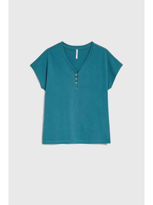 Moodo Damenbluse mit Zierknöpfen