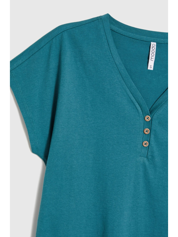 Moodo Damenbluse mit Zierknöpfen