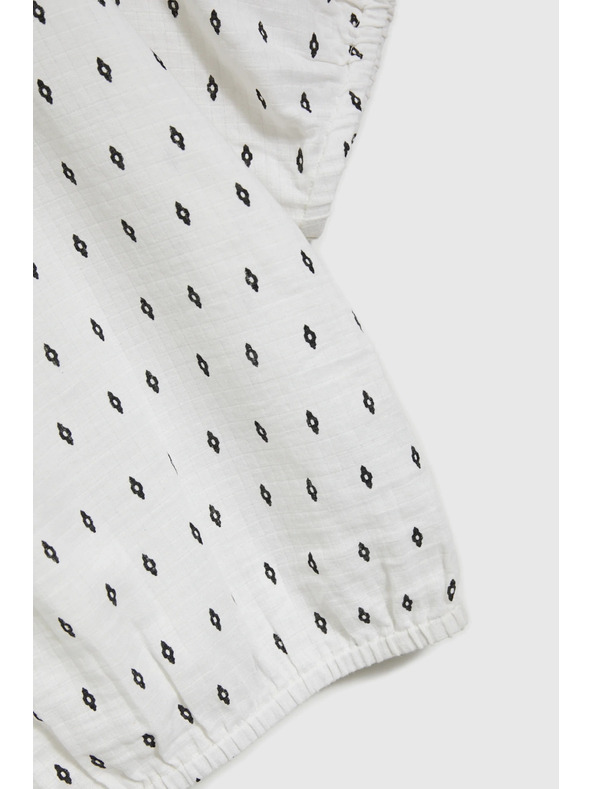 Moodo Weiß gemusterte Bluse