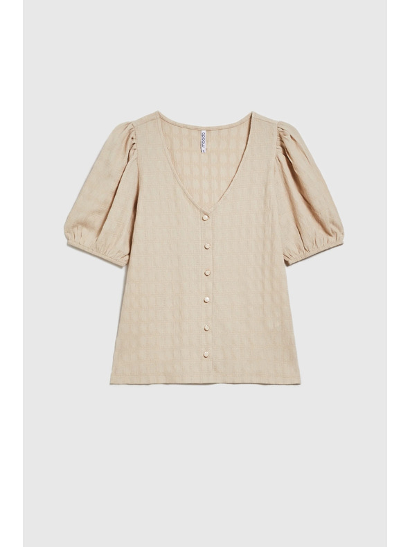 Moodo Damen-T-Shirt Moodo – hellbeige