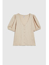 Moodo Damen-T-Shirt Moodo – hellbeige