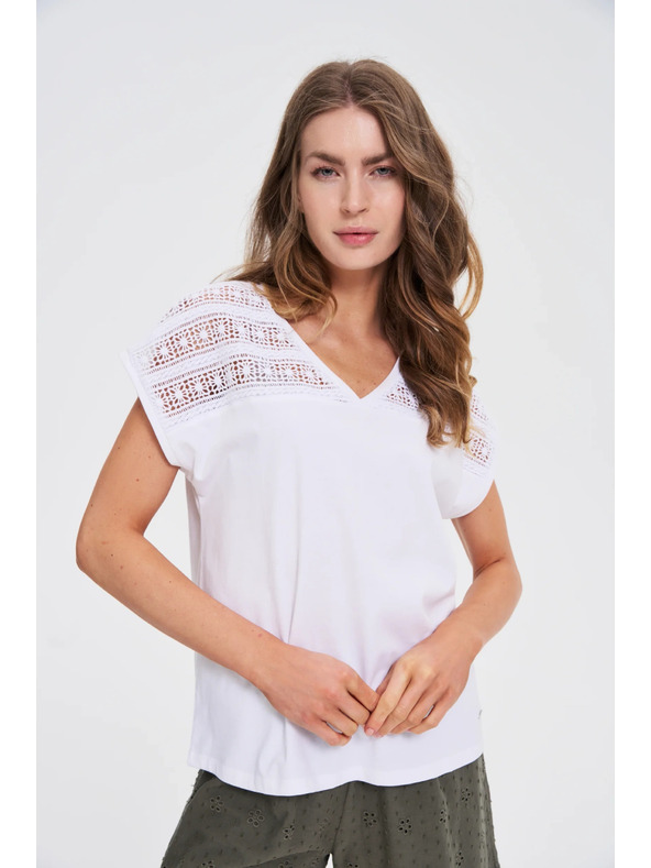 Moodo Weiße lockere Bluse