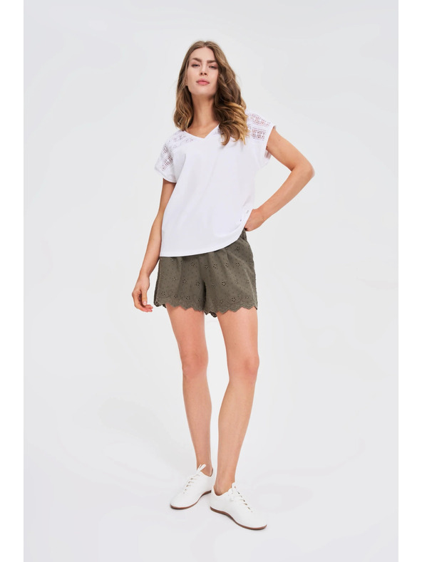 Moodo Weiße lockere Bluse