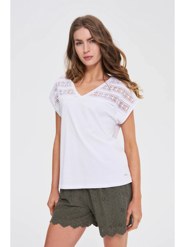 Moodo Weiße lockere Bluse