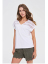 Moodo Weiße lockere Bluse
