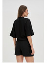 Moodo Schwarzes Damen-Top mit Bindung