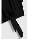 Moodo Schwarzes Damen-Top mit Bindung