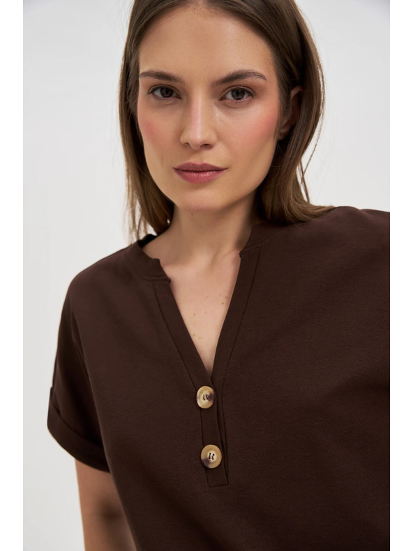 Moodo Braunes lockeres Top