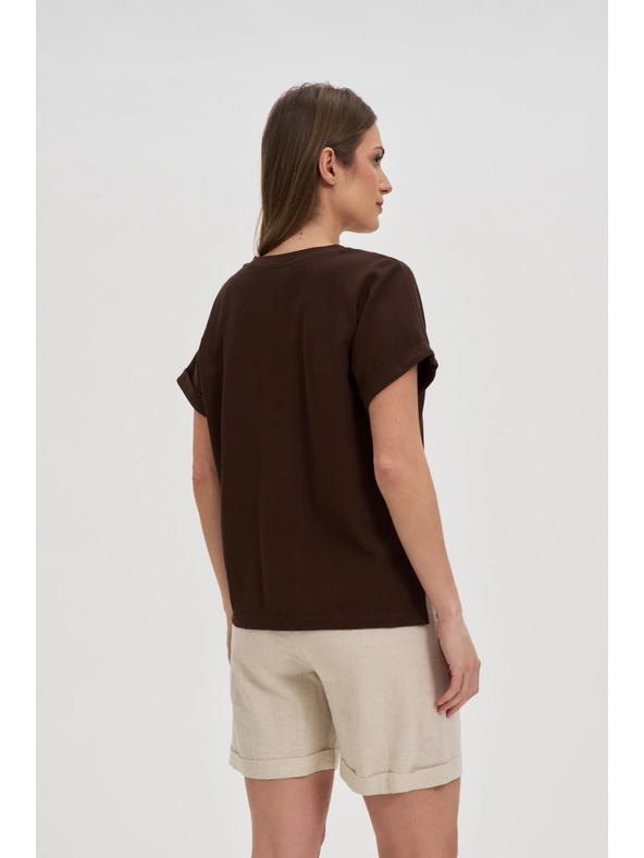 Moodo Braunes lockeres Top