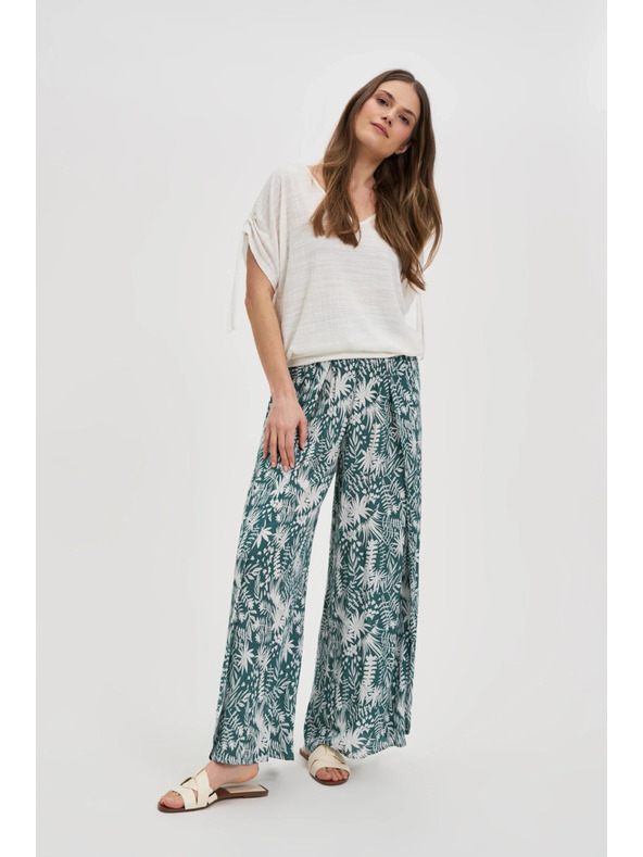 Moodo Weißes Top mit Raffung an den Ärmeln