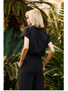 Moodo Schwarze lockere Baumwoll-Bluse
