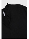 Moodo Schwarze lockere Baumwoll-Bluse
