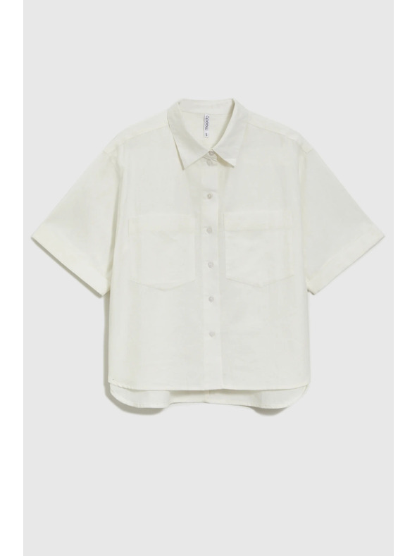 Moodo Weiße Kurzarm-Bluse