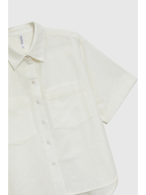 Moodo Weiße Kurzarm-Bluse