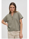 Moodo Khaki lockeres Top