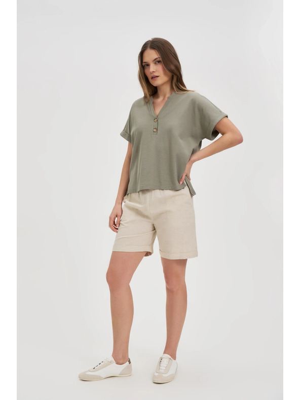 Moodo Khaki lockeres Top