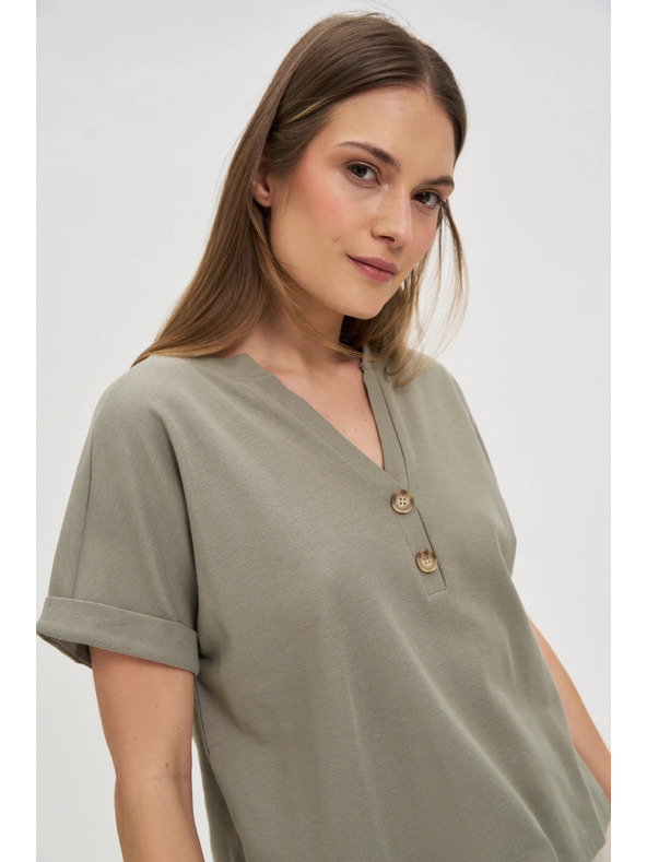 Moodo Khaki lockeres Top