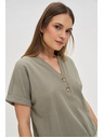 Moodo Khaki lockeres Top