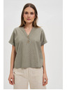 Moodo Khaki lockeres Top