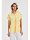 Moodo Buttergelbе Kurzarm-Bluse