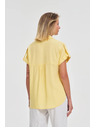 Moodo Buttergelbе Kurzarm-Bluse