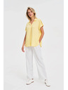 Moodo Buttergelbе Kurzarm-Bluse