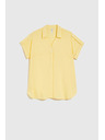 Moodo Buttergelbе Kurzarm-Bluse