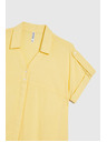 Moodo Buttergelbе Kurzarm-Bluse