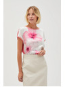 Moodo Weiße Damenbluse mit Blumen