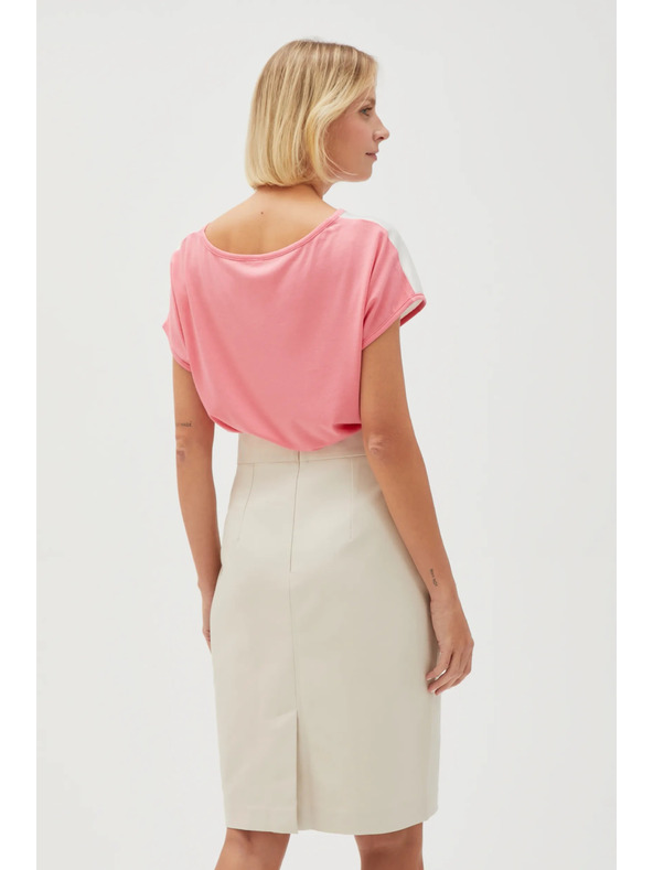 Moodo Weiße Damenbluse mit Blumen