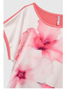 Moodo Weiße Damenbluse mit Blumen