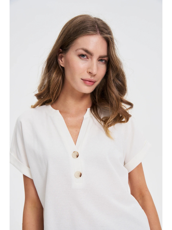 Moodo Weißes lockeres Top