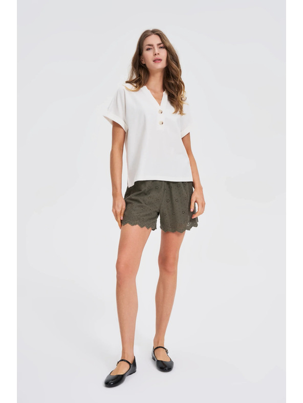 Moodo Weißes lockeres Top