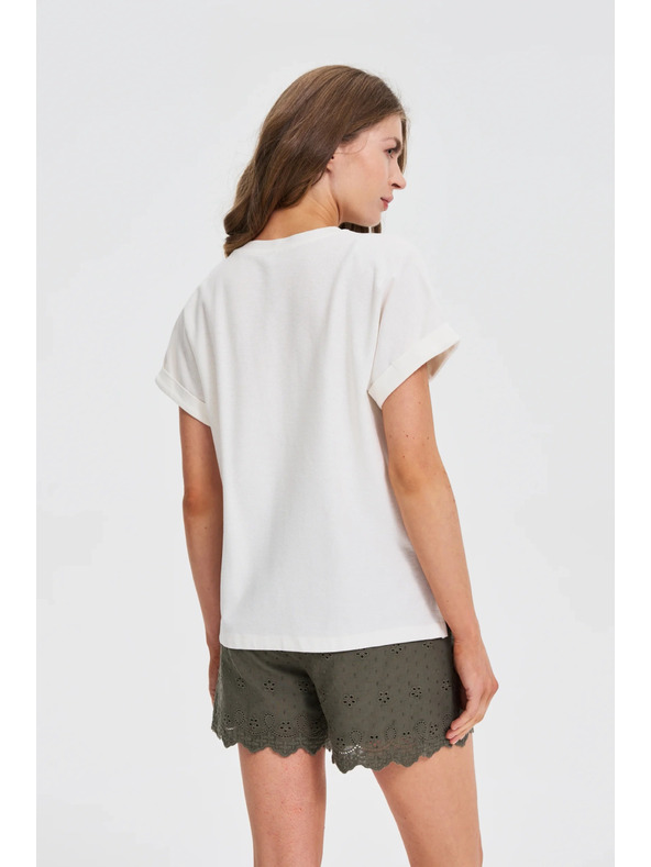 Moodo Weißes lockeres Top