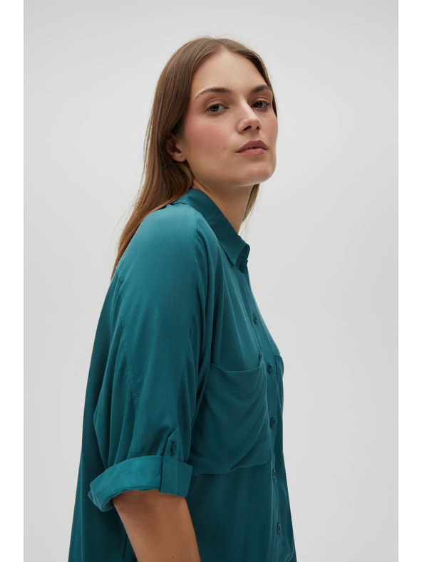 Moodo Grünes Hemd mit optionaler Ärmellänge