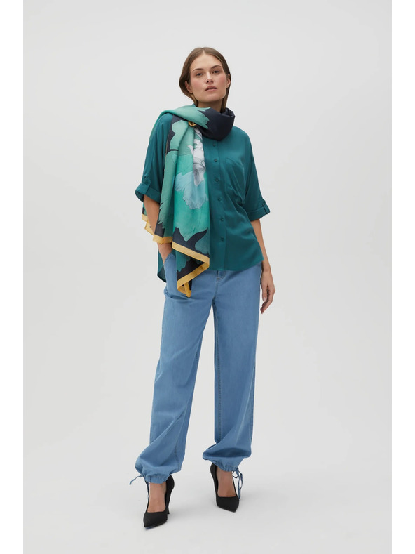 Moodo Grünes Hemd mit optionaler Ärmellänge